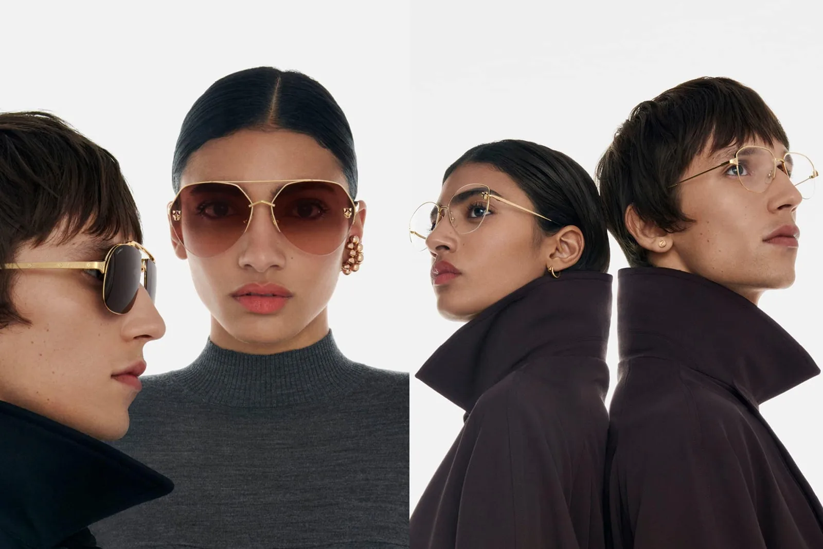 Campaña de eyewear de lujo Cartier